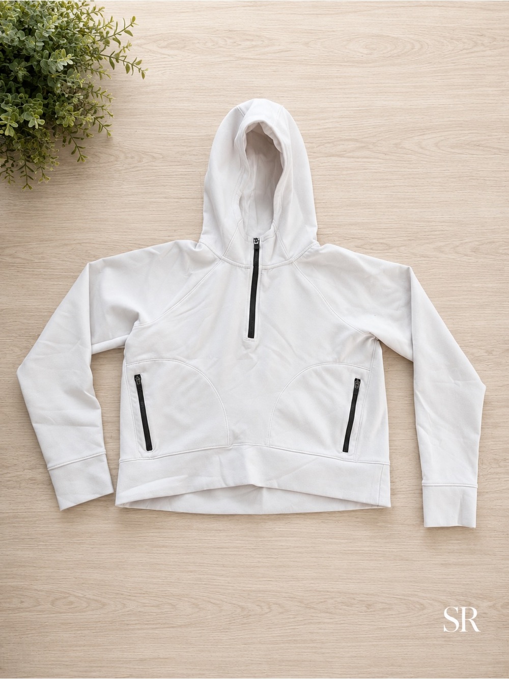 DSG Quarter Zip Performance Hoodie SZ M White
